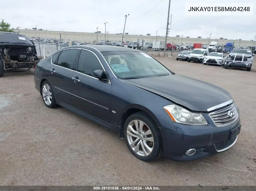 2008 Infiniti M35 VIN: JNKAY01E58M604248 Lot: 39101536