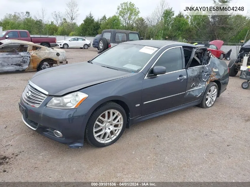 2008 Infiniti M35 VIN: JNKAY01E58M604248 Lot: 39101536