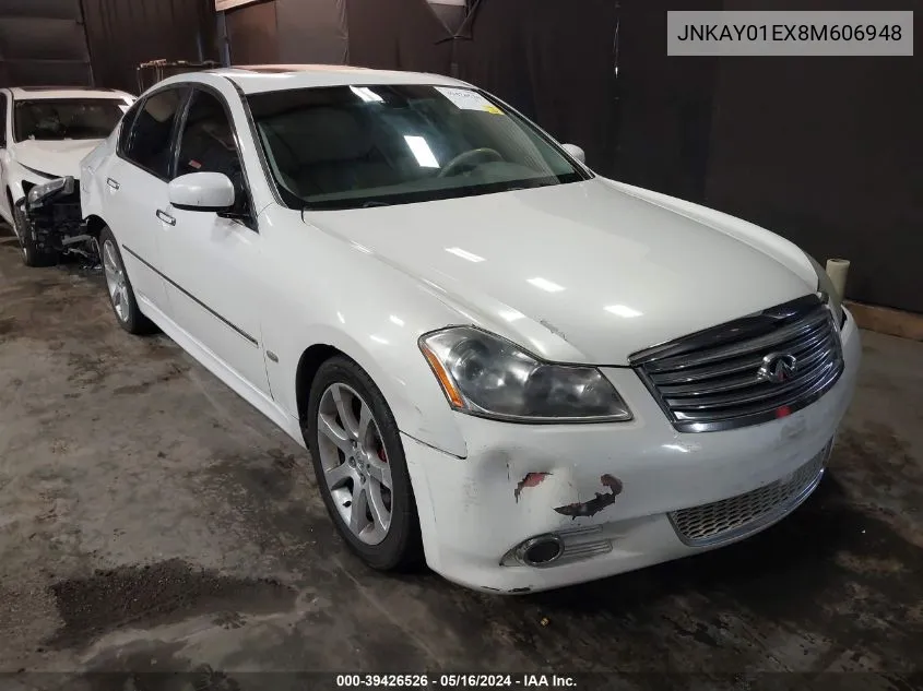 2008 Infiniti M35 VIN: JNKAY01EX8M606948 Lot: 39426526