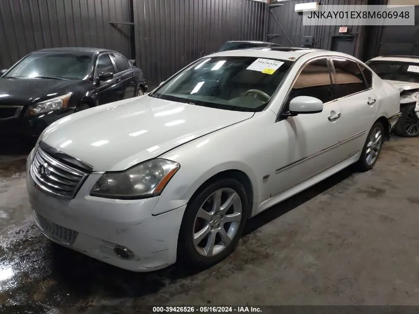 2008 Infiniti M35 VIN: JNKAY01EX8M606948 Lot: 39426526