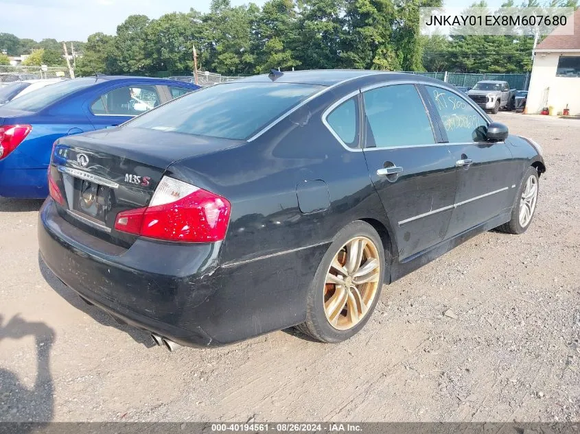 2008 Infiniti M35 VIN: JNKAY01EX8M607680 Lot: 40194561