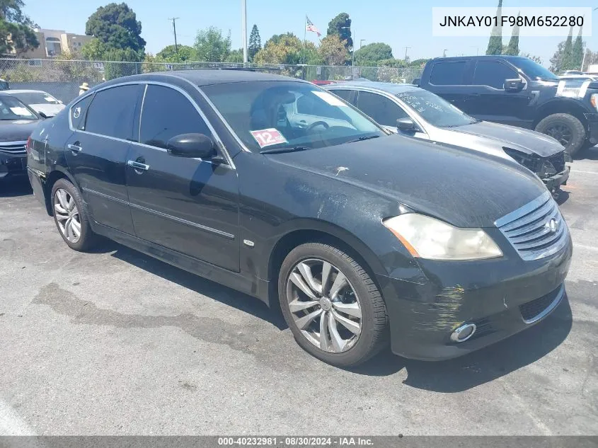 2008 Infiniti M35X VIN: JNKAY01F98M652280 Lot: 40232981