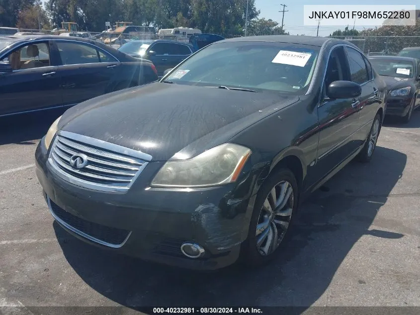 2008 Infiniti M35X VIN: JNKAY01F98M652280 Lot: 40232981