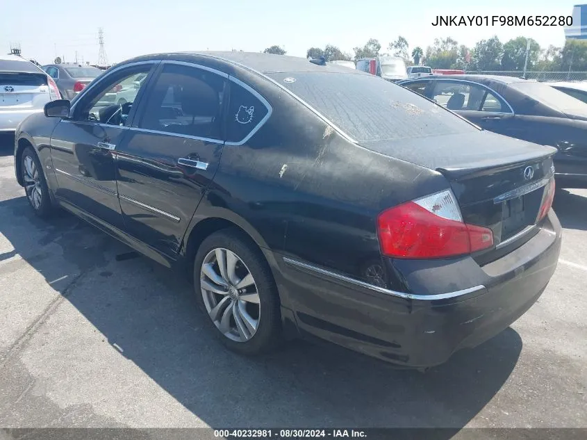 2008 Infiniti M35X VIN: JNKAY01F98M652280 Lot: 40232981