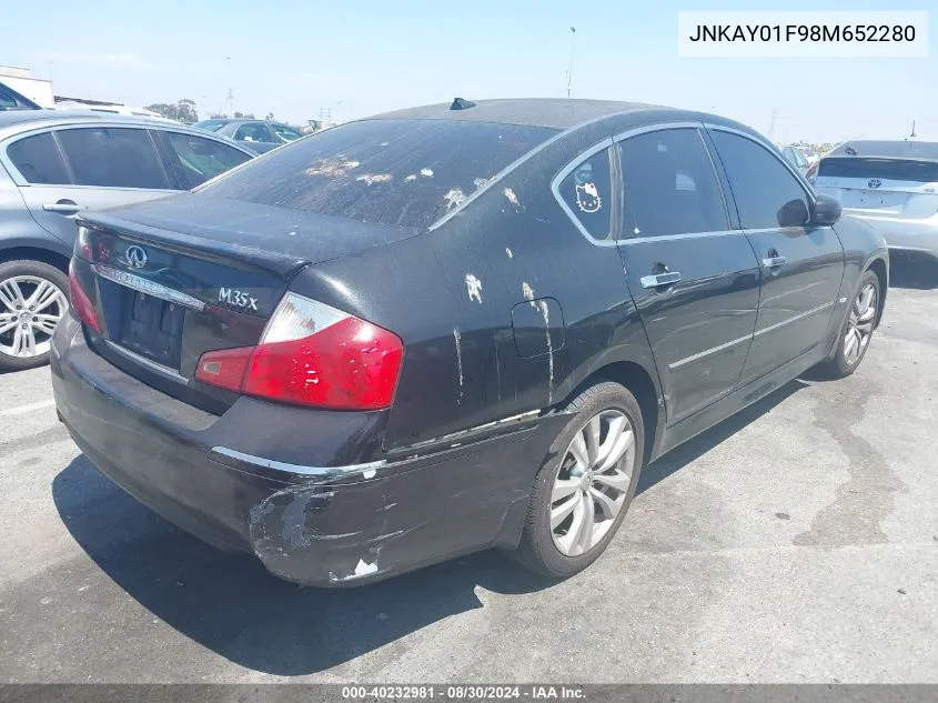 2008 Infiniti M35X VIN: JNKAY01F98M652280 Lot: 40232981