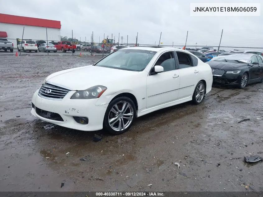 2008 Infiniti M35 VIN: JNKAY01E18M606059 Lot: 40330711