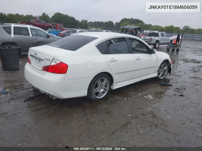 2008 Infiniti M35 VIN: JNKAY01E18M606059 Lot: 40330711