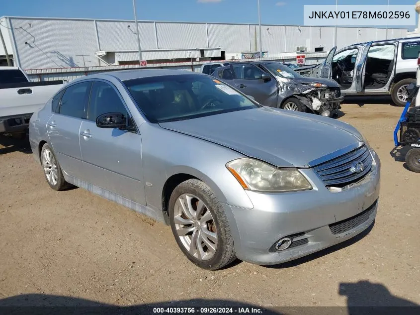 2008 Infiniti M35 VIN: JNKAY01E78M602596 Lot: 40393756