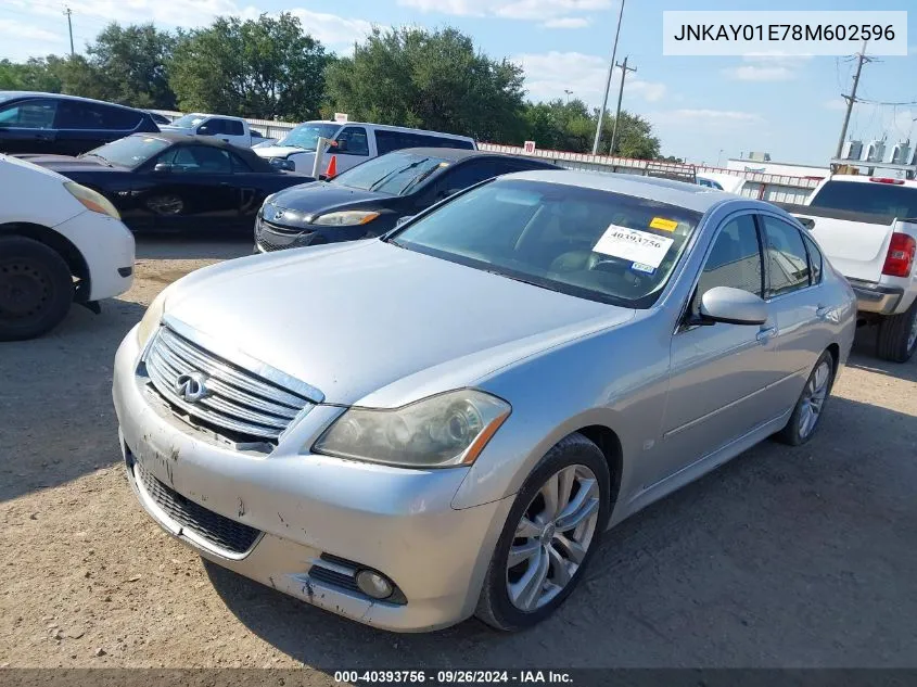 2008 Infiniti M35 VIN: JNKAY01E78M602596 Lot: 40393756