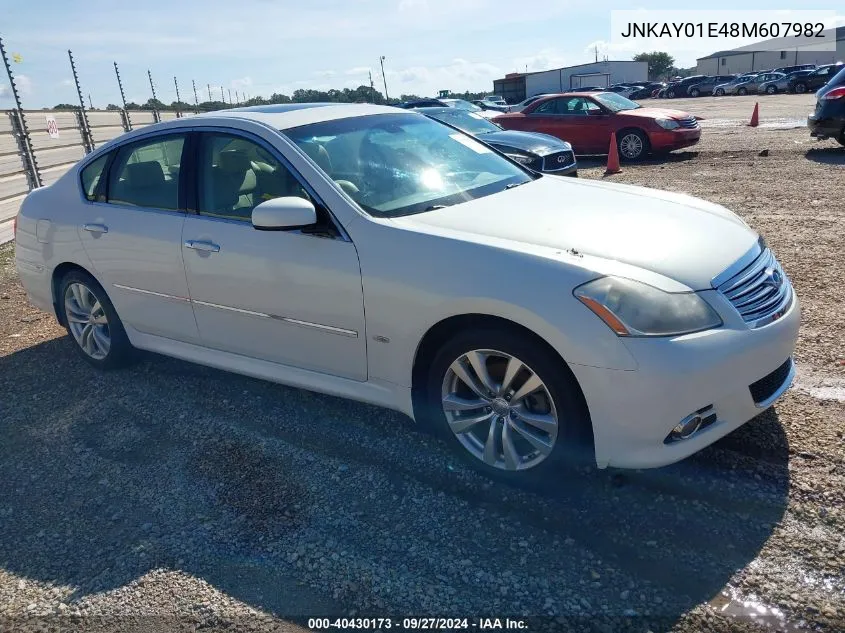 2008 Infiniti M35 VIN: JNKAY01E48M607982 Lot: 40430173