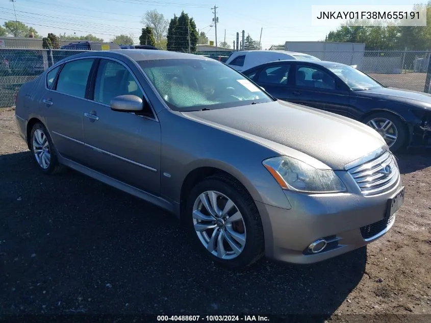 2008 Infiniti M35X VIN: JNKAY01F38M655191 Lot: 40488607