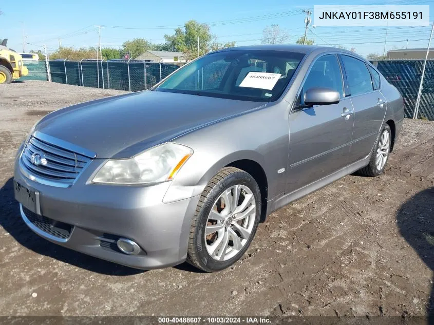 2008 Infiniti M35X VIN: JNKAY01F38M655191 Lot: 40488607