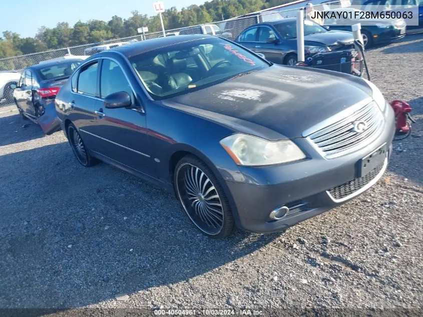 2008 Infiniti M35X VIN: JNKAY01F28M650063 Lot: 40504961