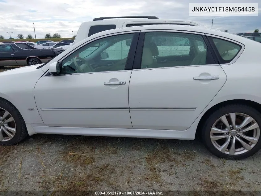 2008 Infiniti M35 Sport VIN: JNKAY01F18M654458 Lot: 40512170