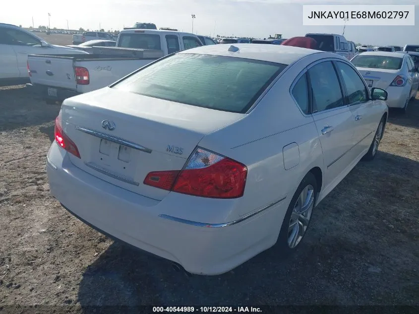 2008 Infiniti M35 Sport VIN: JNKAY01E68M602797 Lot: 40544989