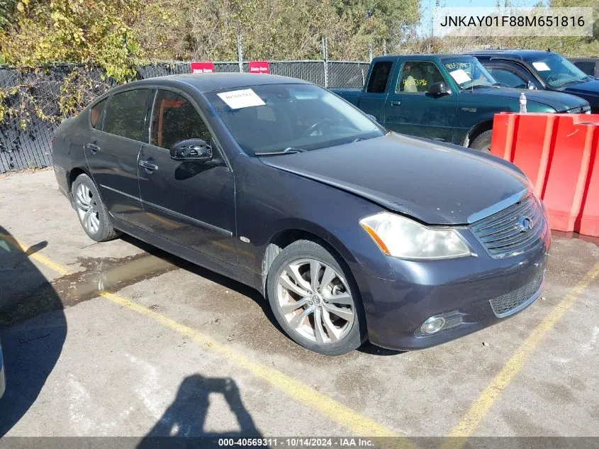 2008 Infiniti M35X VIN: JNKAY01F88M651816 Lot: 40569311