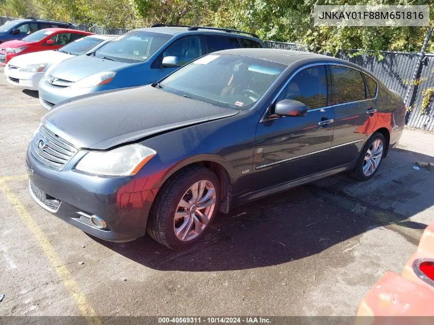 2008 Infiniti M35X VIN: JNKAY01F88M651816 Lot: 40569311