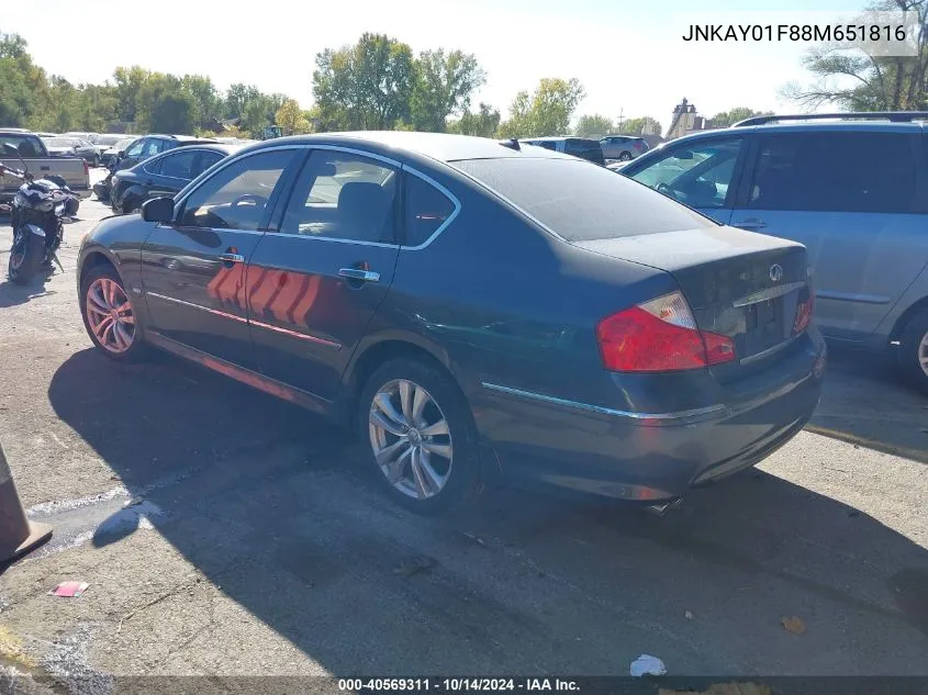 2008 Infiniti M35X VIN: JNKAY01F88M651816 Lot: 40569311