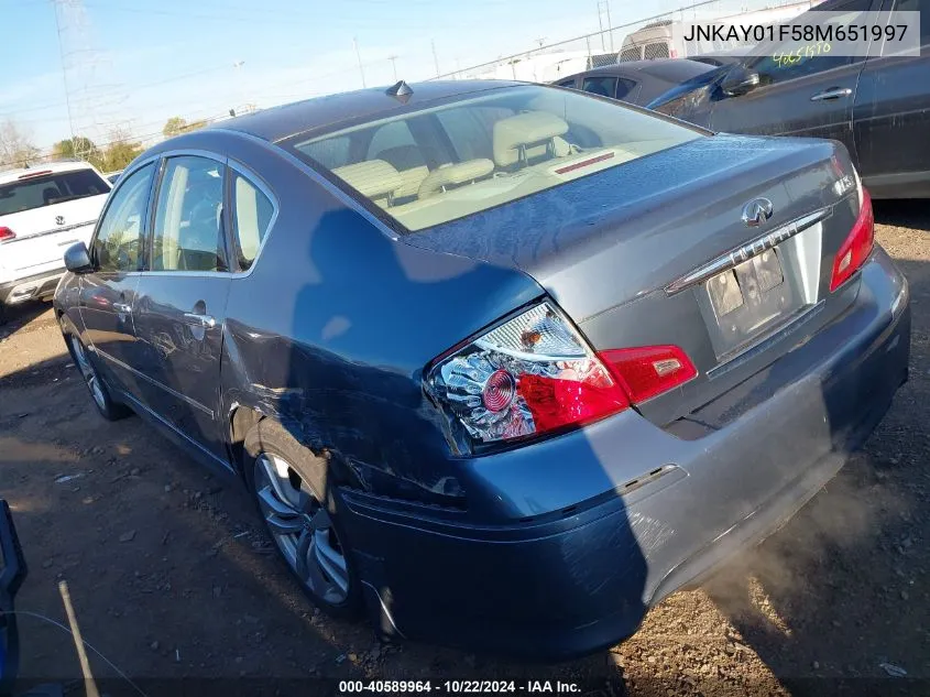 2008 Infiniti M35X VIN: JNKAY01F58M651997 Lot: 40589964