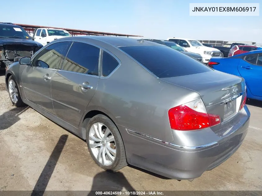 2008 Infiniti M35 VIN: JNKAY01EX8M606917 Lot: 40624589