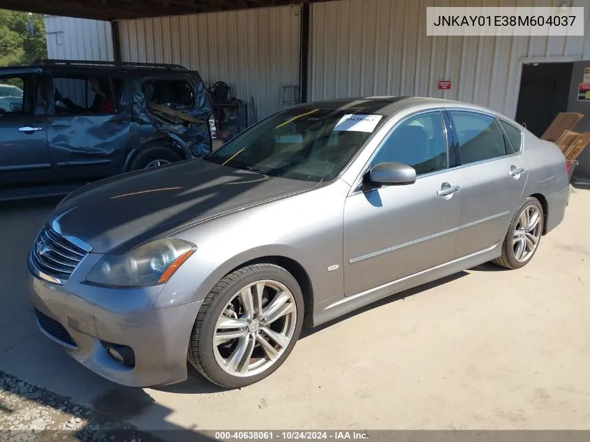 2008 Infiniti M35 VIN: JNKAY01E38M604037 Lot: 40638061