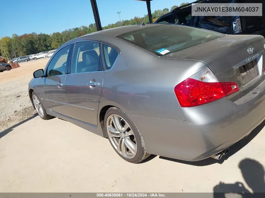 2008 Infiniti M35 VIN: JNKAY01E38M604037 Lot: 40638061