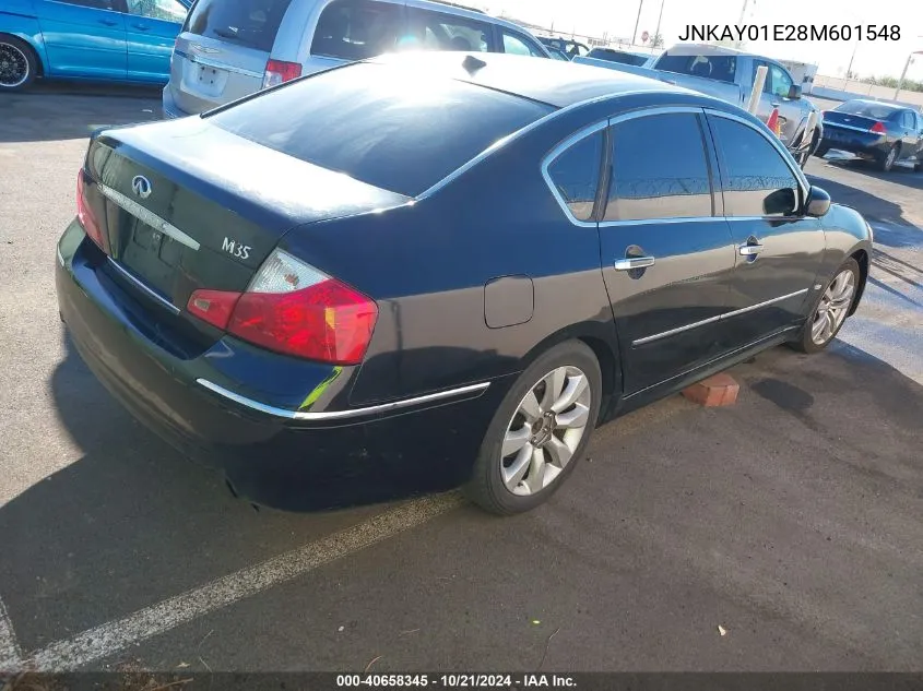 2008 Infiniti M35 VIN: JNKAY01E28M601548 Lot: 40658345