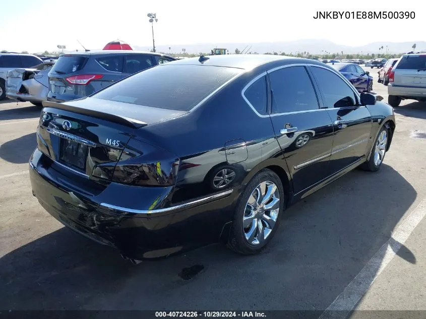 2008 Infiniti M45 VIN: JNKBY01E88M500390 Lot: 40724226