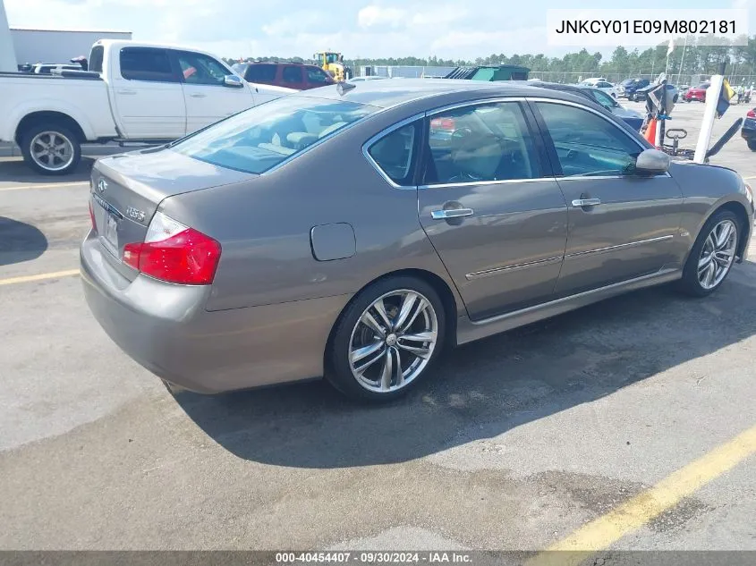 2009 Infiniti M35 VIN: JNKCY01E09M802181 Lot: 40454407