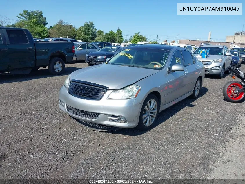 2010 Infiniti M35 VIN: JN1CY0AP7AM910047 Lot: 40247283