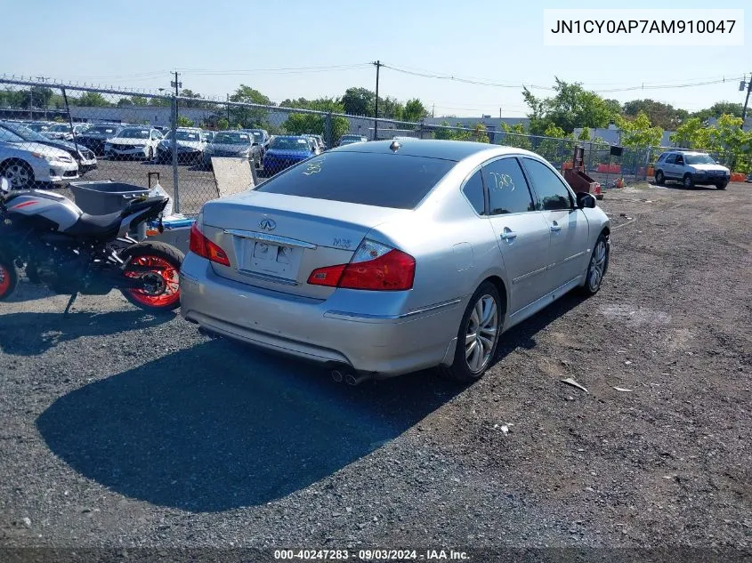 2010 Infiniti M35 VIN: JN1CY0AP7AM910047 Lot: 40247283