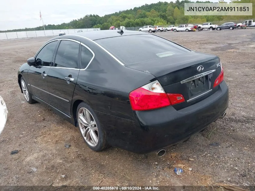 2010 Infiniti M35 VIN: JN1CY0AP2AM911851 Lot: 40285678