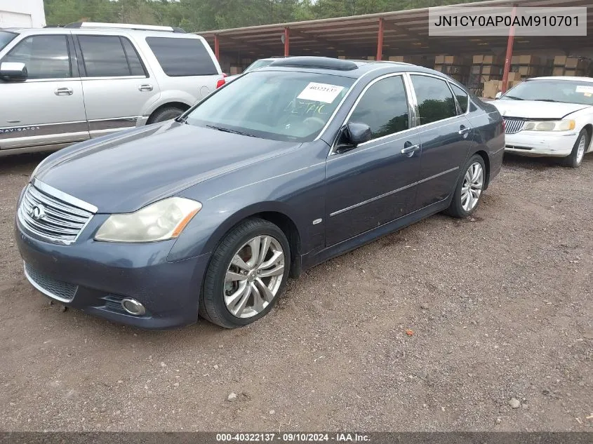 2010 Infiniti M35 VIN: JN1CY0AP0AM910701 Lot: 40322137