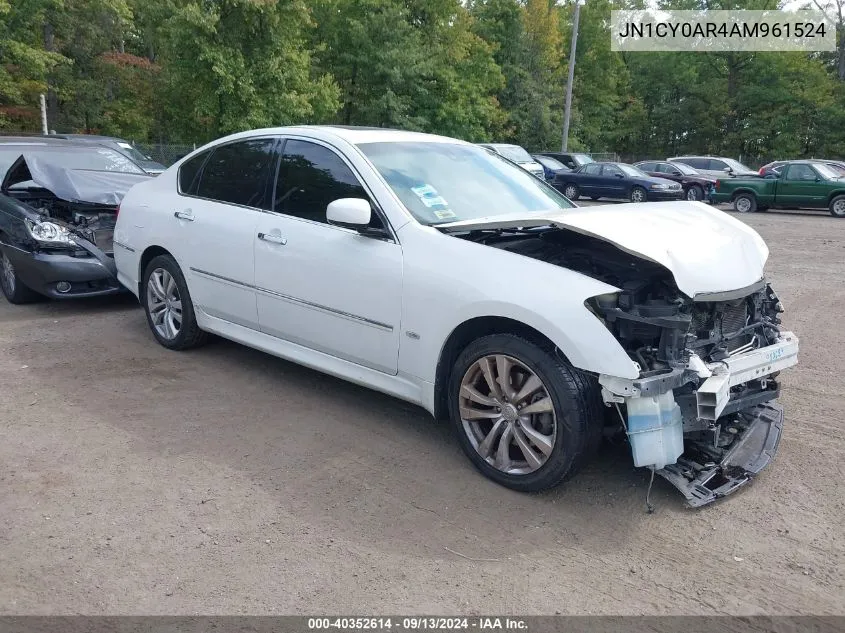 2010 Infiniti M35X VIN: JN1CY0AR4AM961524 Lot: 40352614