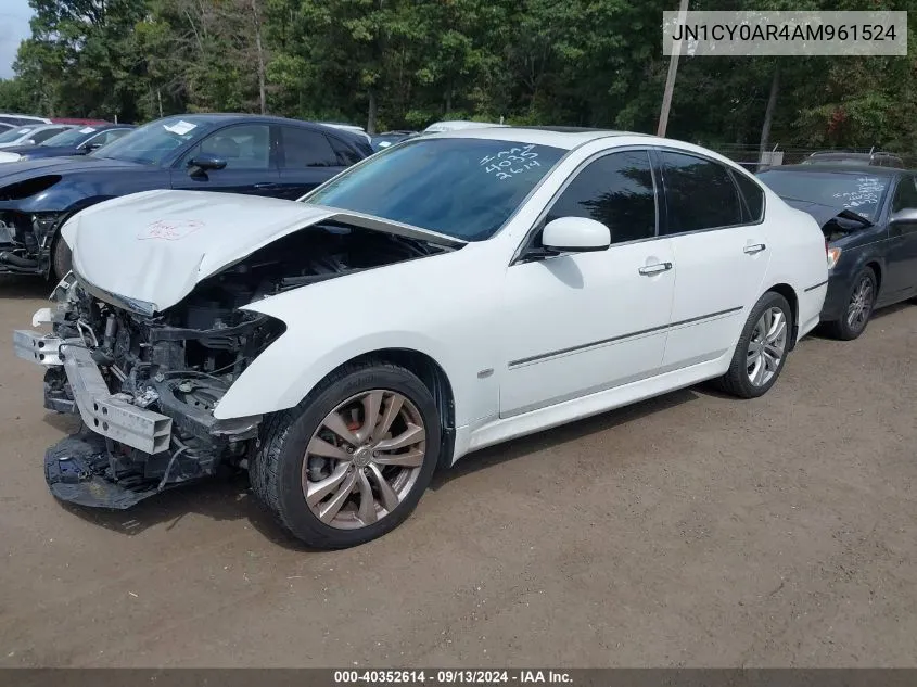 2010 Infiniti M35X VIN: JN1CY0AR4AM961524 Lot: 40352614