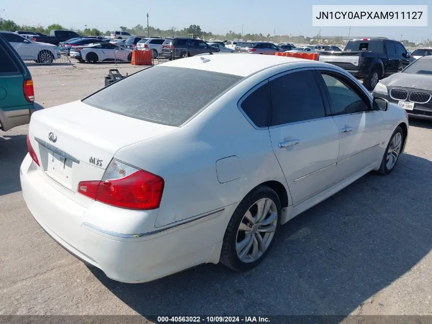 2010 Infiniti M35 VIN: JN1CY0APXAM911127 Lot: 40563022