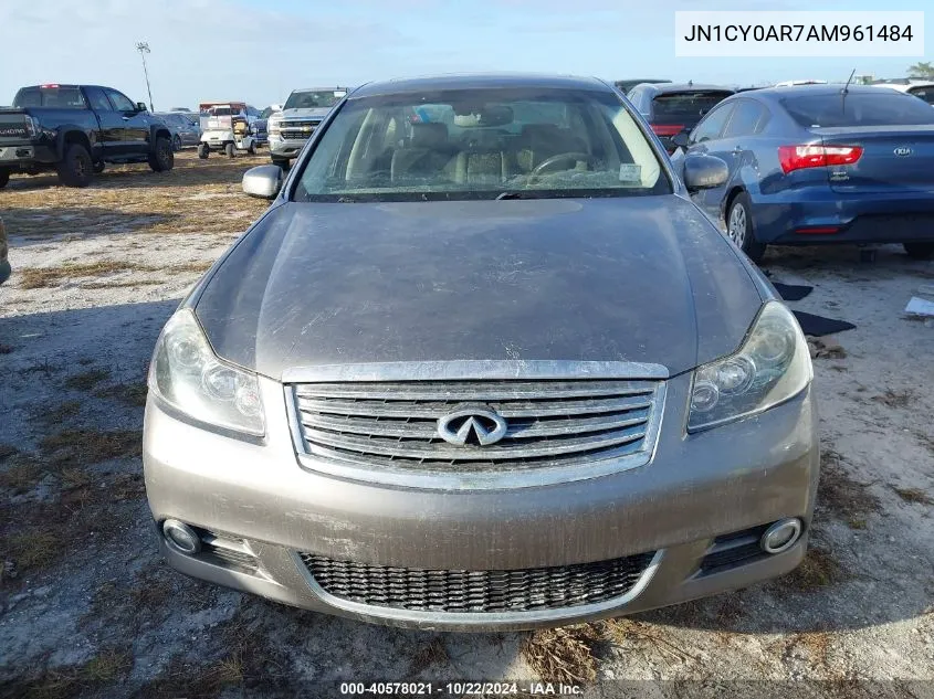 2010 Infiniti M35X VIN: JN1CY0AR7AM961484 Lot: 40578021