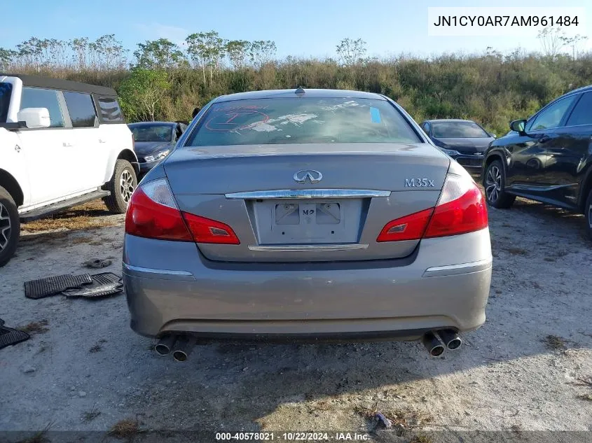 2010 Infiniti M35X VIN: JN1CY0AR7AM961484 Lot: 40578021