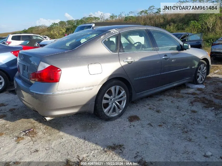 2010 Infiniti M35X VIN: JN1CY0AR7AM961484 Lot: 40578021