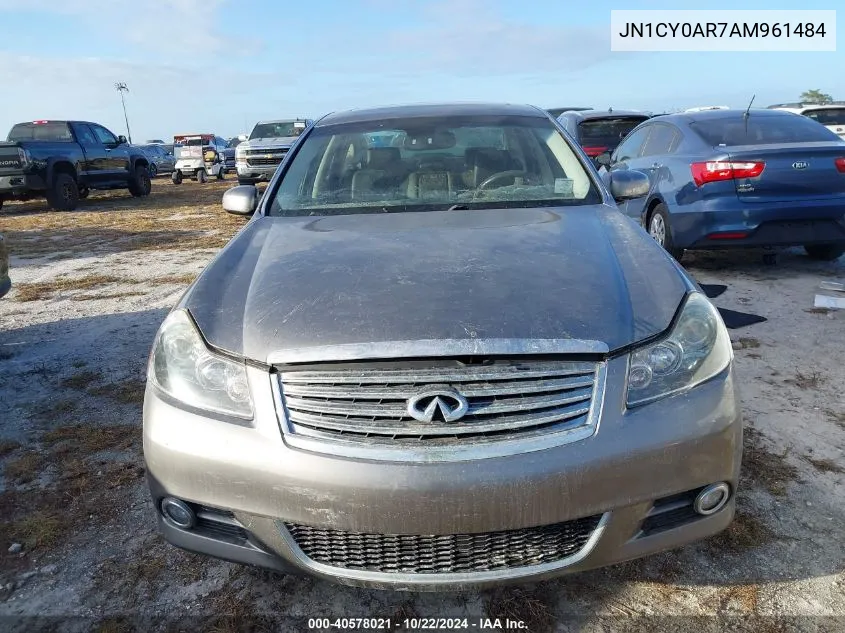 2010 Infiniti M35X VIN: JN1CY0AR7AM961484 Lot: 40578021