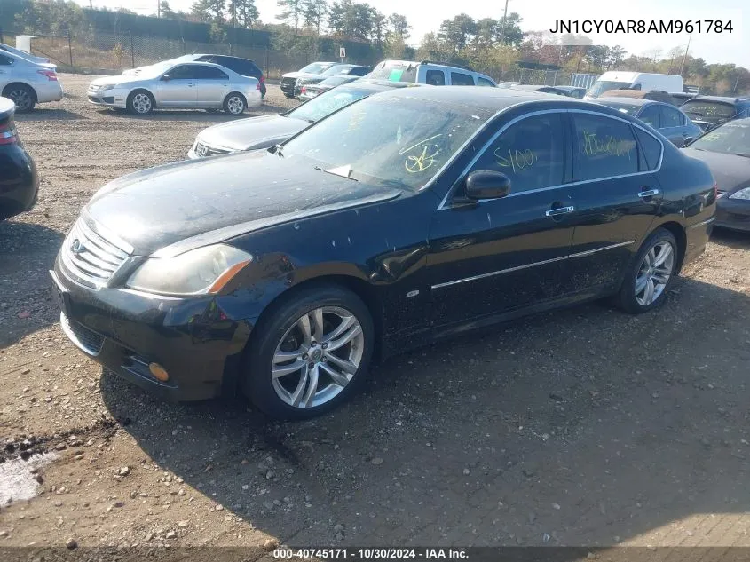 2010 Infiniti M35X VIN: JN1CY0AR8AM961784 Lot: 40745171