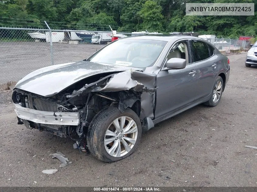 2011 Infiniti M37X VIN: JN1BY1AR0BM372425 Lot: 40018474