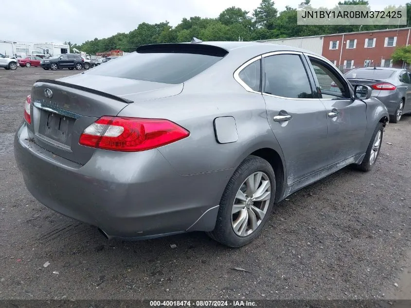 2011 Infiniti M37X VIN: JN1BY1AR0BM372425 Lot: 40018474