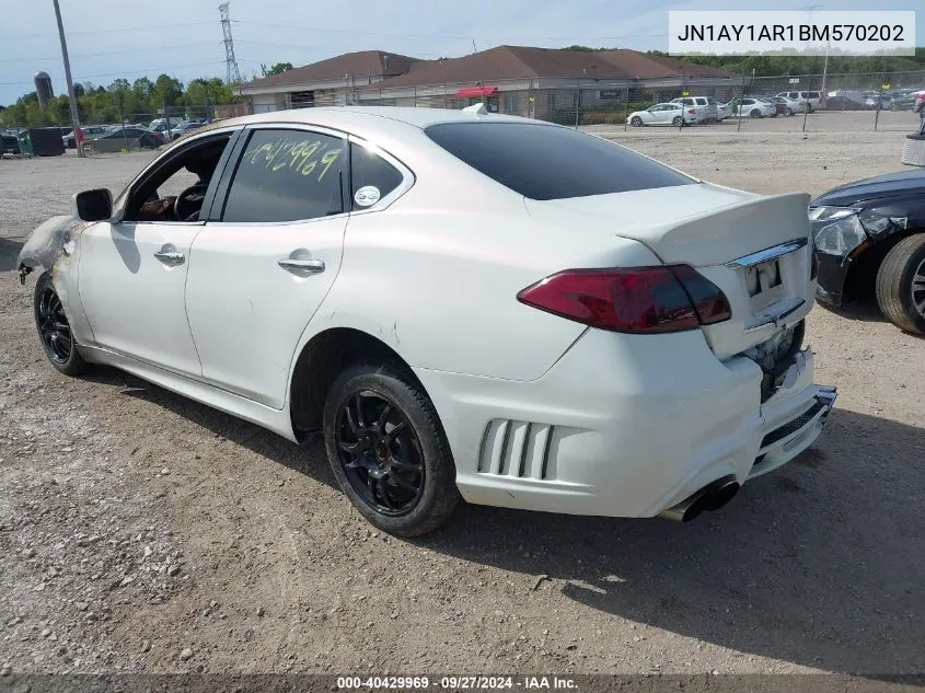 2011 Infiniti M56X VIN: JN1AY1AR1BM570202 Lot: 40429969