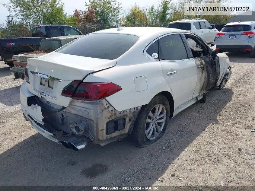 2011 Infiniti M56X VIN: JN1AY1AR1BM570202 Lot: 40429969