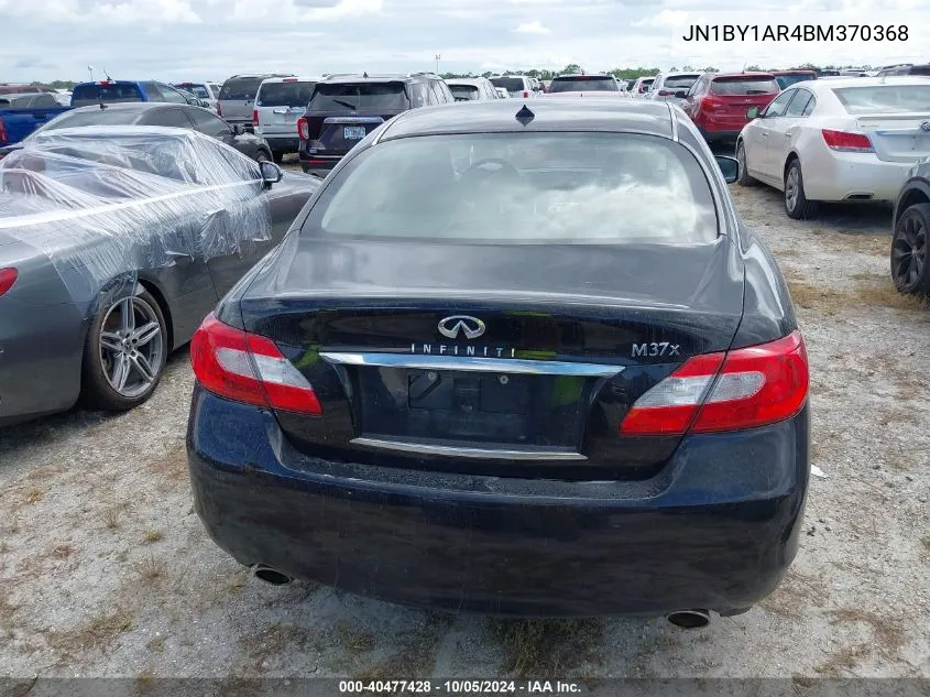 2011 Infiniti M37X X VIN: JN1BY1AR4BM370368 Lot: 40477428