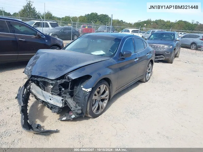 2011 Infiniti M37 VIN: JN1BY1AP1BM321448 Lot: 40605307