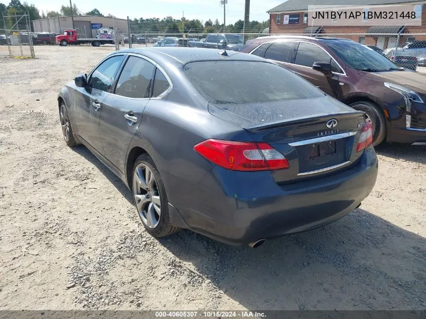 2011 Infiniti M37 VIN: JN1BY1AP1BM321448 Lot: 40605307