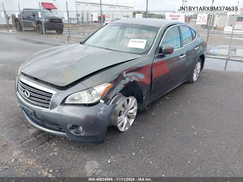 2011 Infiniti M37 X VIN: JN1BY1ARXBM374635 Lot: 40824085