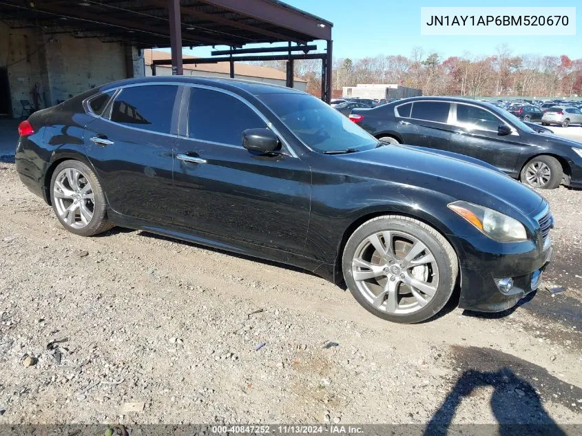 2011 Infiniti M56 VIN: JN1AY1AP6BM520670 Lot: 40847252